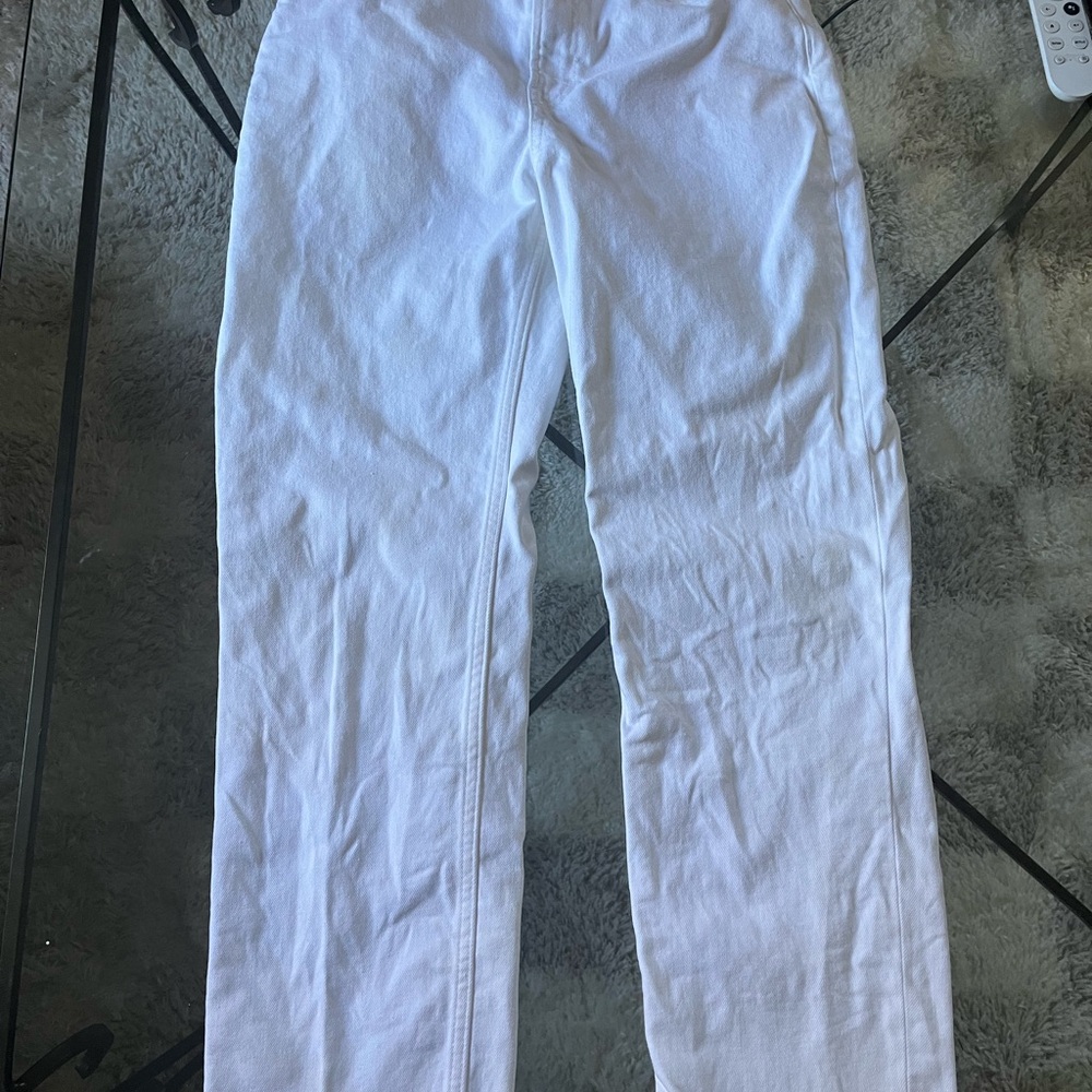 Everlane The High Rise Ankle 28 White jeans